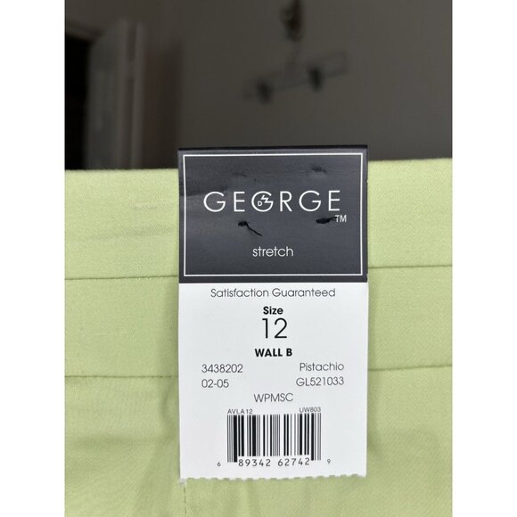 GEORGE NEW Skirt Womens 12 Pistachio Short Pleats Stretch - Picture 2 of 5